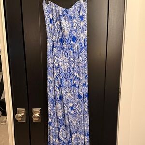 Felicity & Coco Blue and White Patterned Dress